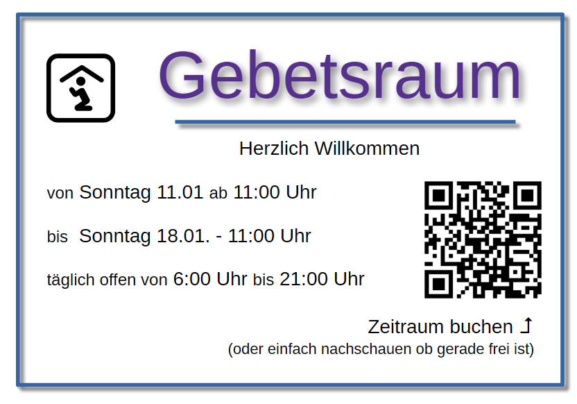 Gebetsraum buchen